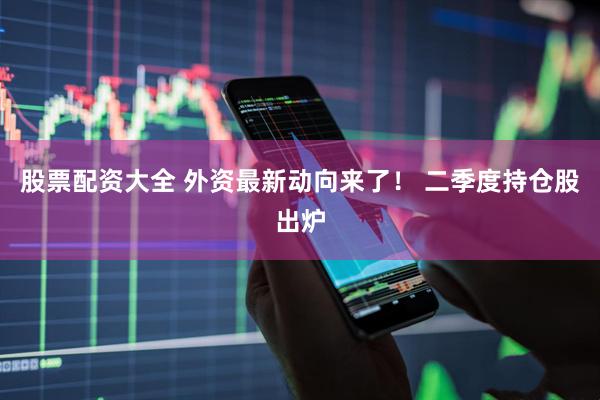 股票配资大全 外资最新动向来了！ 二季度持仓股出炉